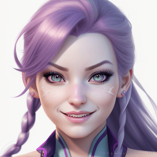 AI generated: Real girl model, real girl face, ultra-realistic real face portrait, fusion of Vi, Jinx from Arcane,...