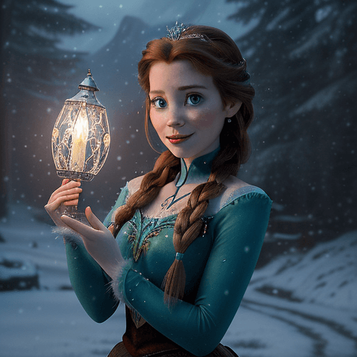AI generated: Generate a highly realistic and seductive photograph of Princess Anna from Disney's 'Frozen.' Depict...