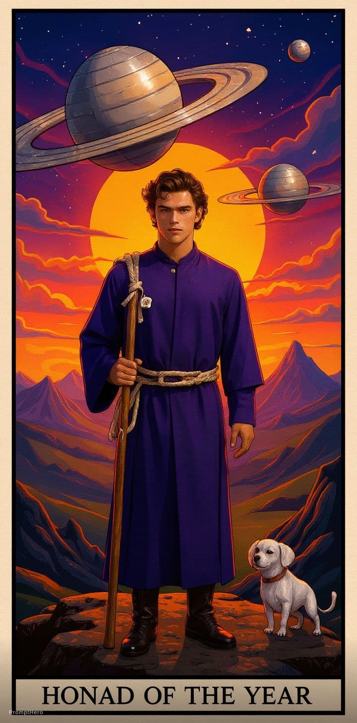 AI generated: (masterpiece:1.2), (best quality:1.25), (ultra detailed:1.1), tarot card, vertical composition, clea...