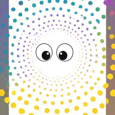 AI generated video: {
  "title": "Fixed Layout with Rotating Dot Circles and Blinking Logo Eyes",
  "type": "2D_animatio...