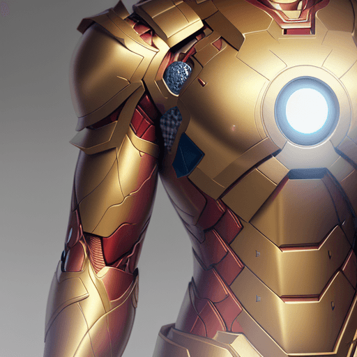 AI generated: a close up of a statue of a man with a gold and white costume, super detailed render, 3 d render cha...