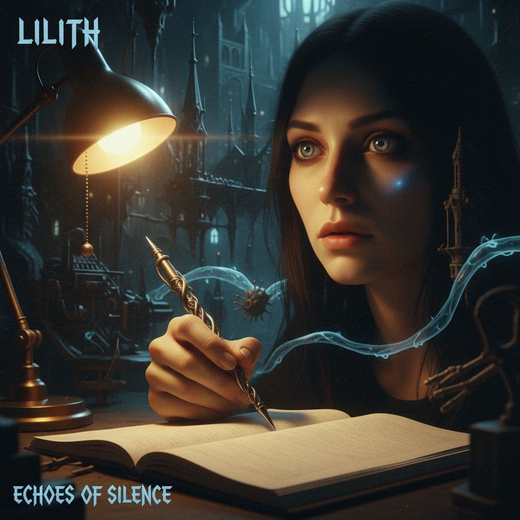 AI generated: Album cover art 

An intimate, hyper-realistic close-up portrait of Lilith in a studio, lit by a s...