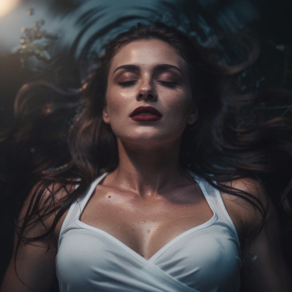 AI generated: realistic cinematic image with dark shadows and high contrast,

A highly detailed photorealistic por...