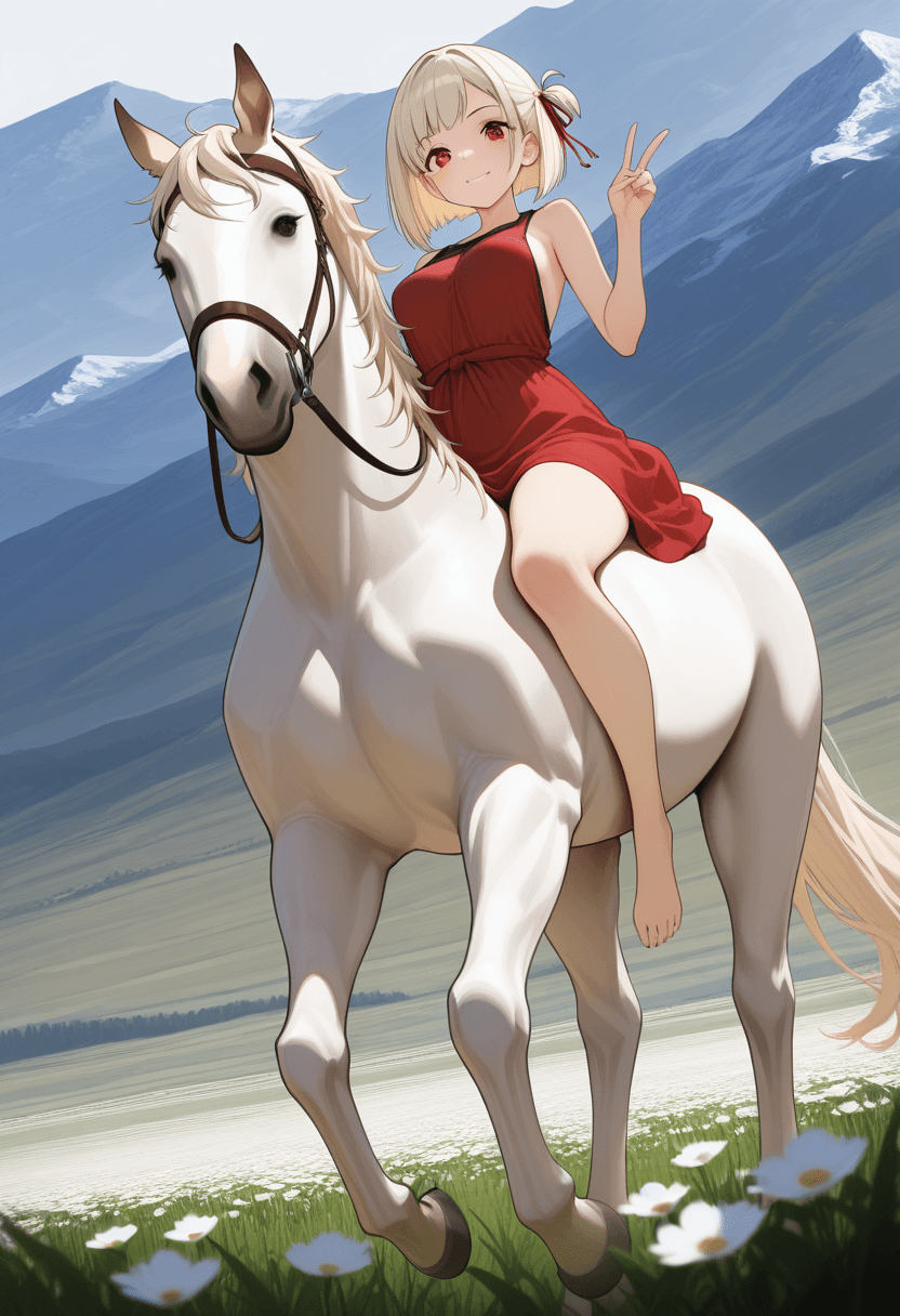 Rides a horse bareback - Image 3