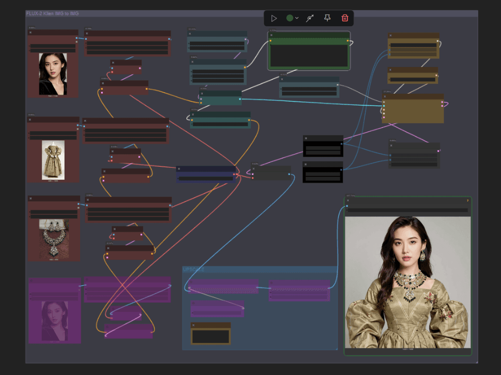 Flux-2 Klein IMG 2 IMG + Upscaler Workflow