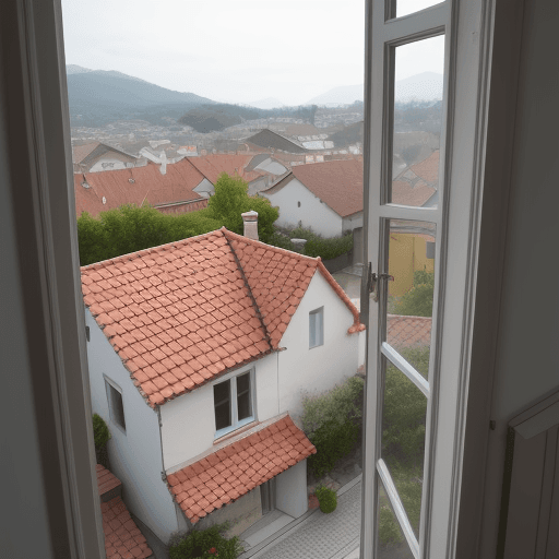 AI generated: house from the window