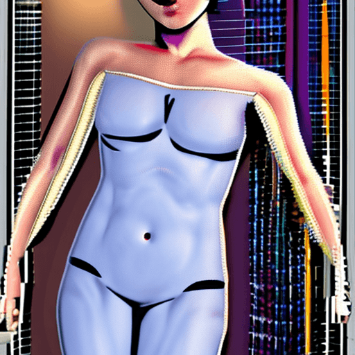 AI generated: Futanari with big dick, full body naked,