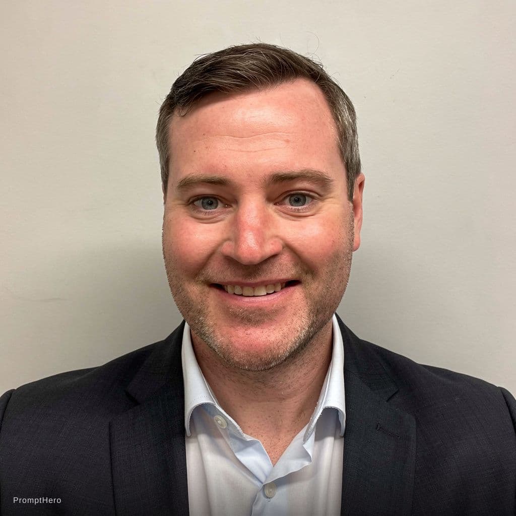 AI generated: Make a profession looking LinkedIn photo. Wearing business casual but stylish 