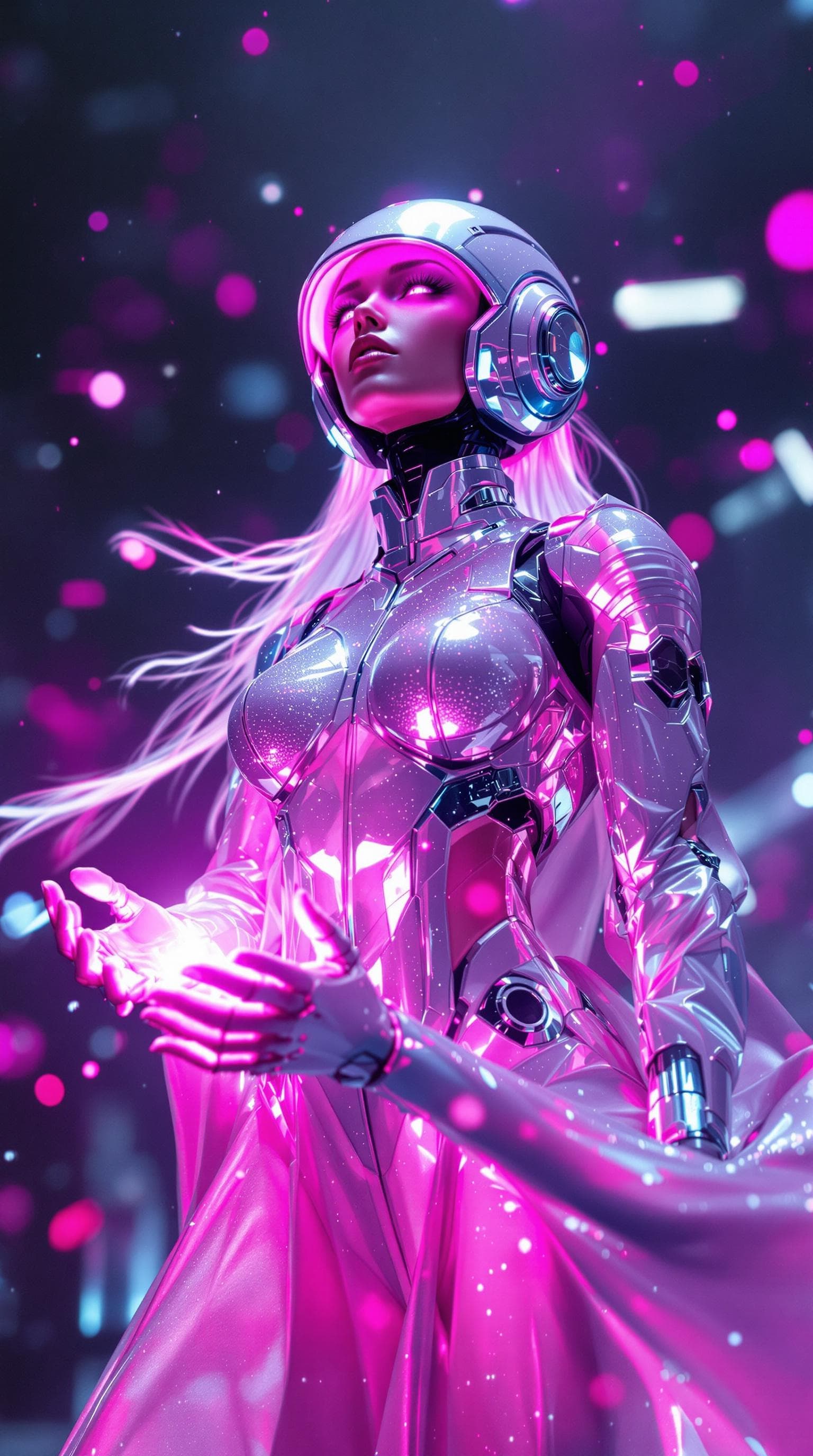 AI generated: a high-resolution image that captures the essence of a dynamic character in a futuristic setting. sh...