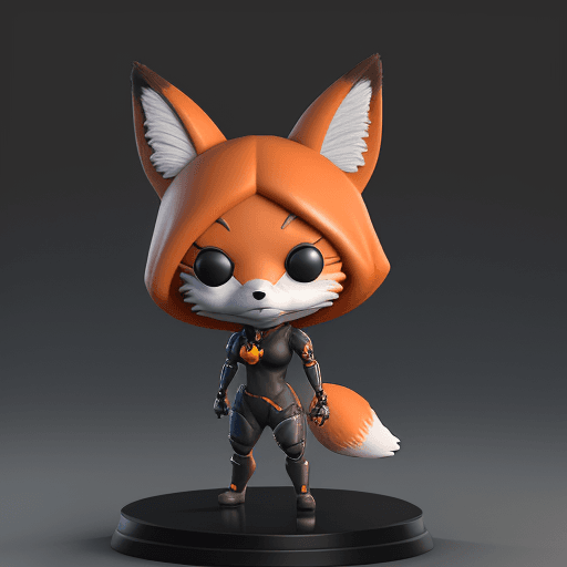 AI generated: Fox model, human part: 1.1, full body, 3d blender, artstation and behance, mobile game character, sh...
