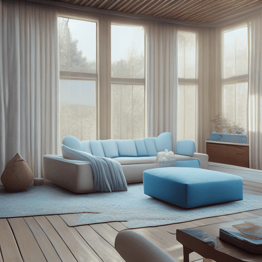 AI generated: High resolution photography interior design, dreamy sunken living room conversation pit, wooden floo...