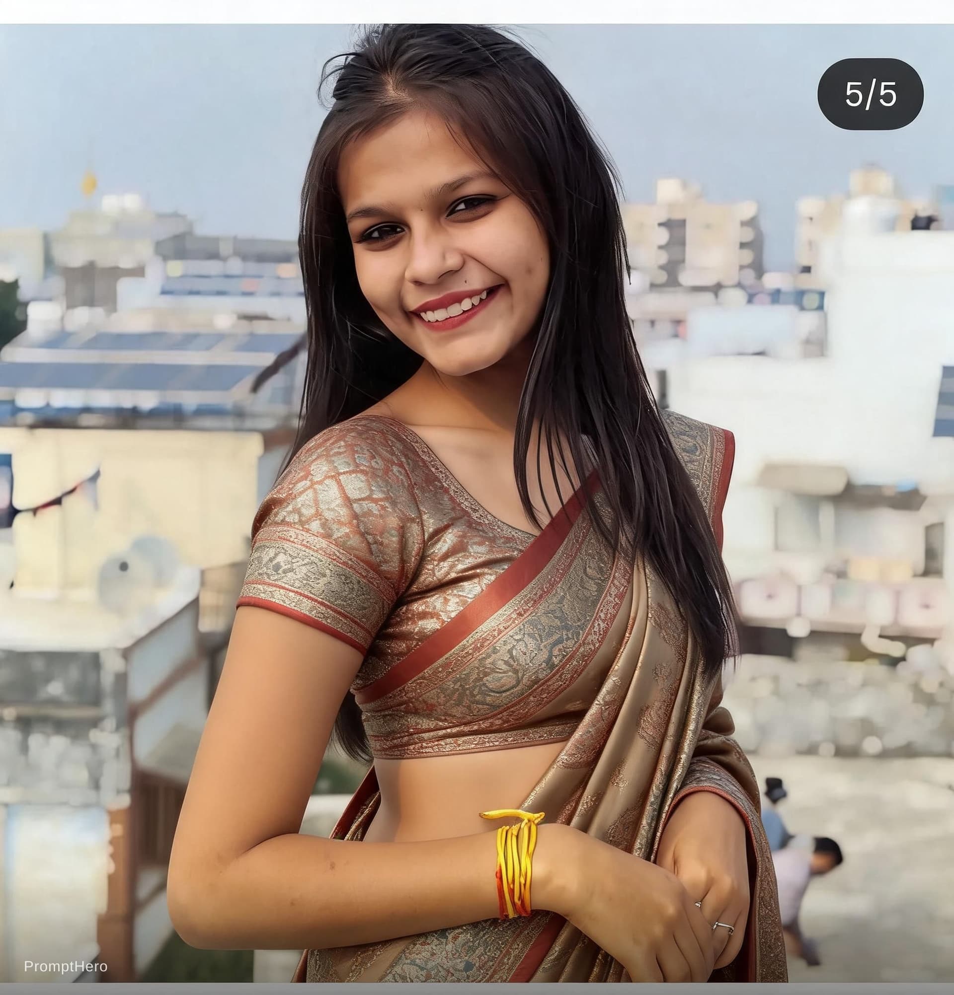 AI generated: 
Sexy in sari
