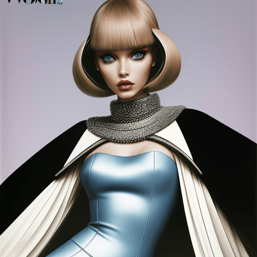 AI generated: high fashion, vogue, 1967 futurista