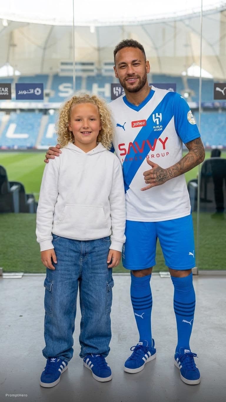 AI generated: Make me stand with neymar jr relastic