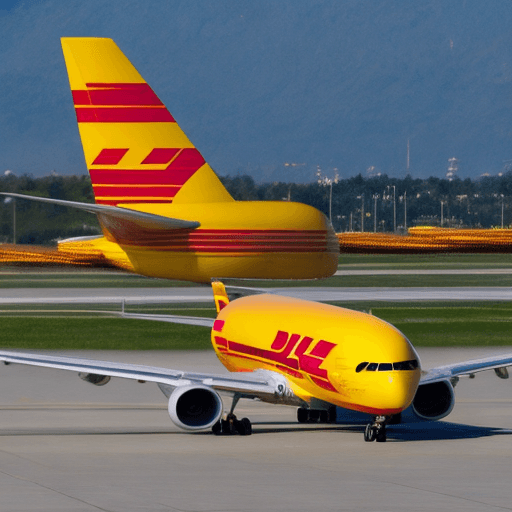 AI generated: envio de dhl en avion