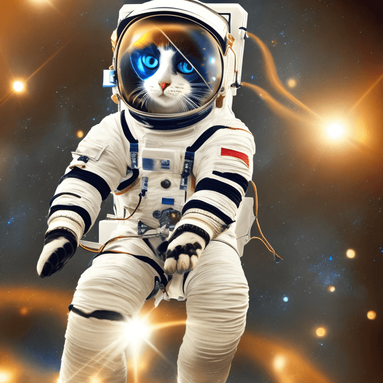 AI generated: Ralistic, ((Masterpiece, best quality)), cute turkish cat in astronaut suite space, Ultra-High-Defin...