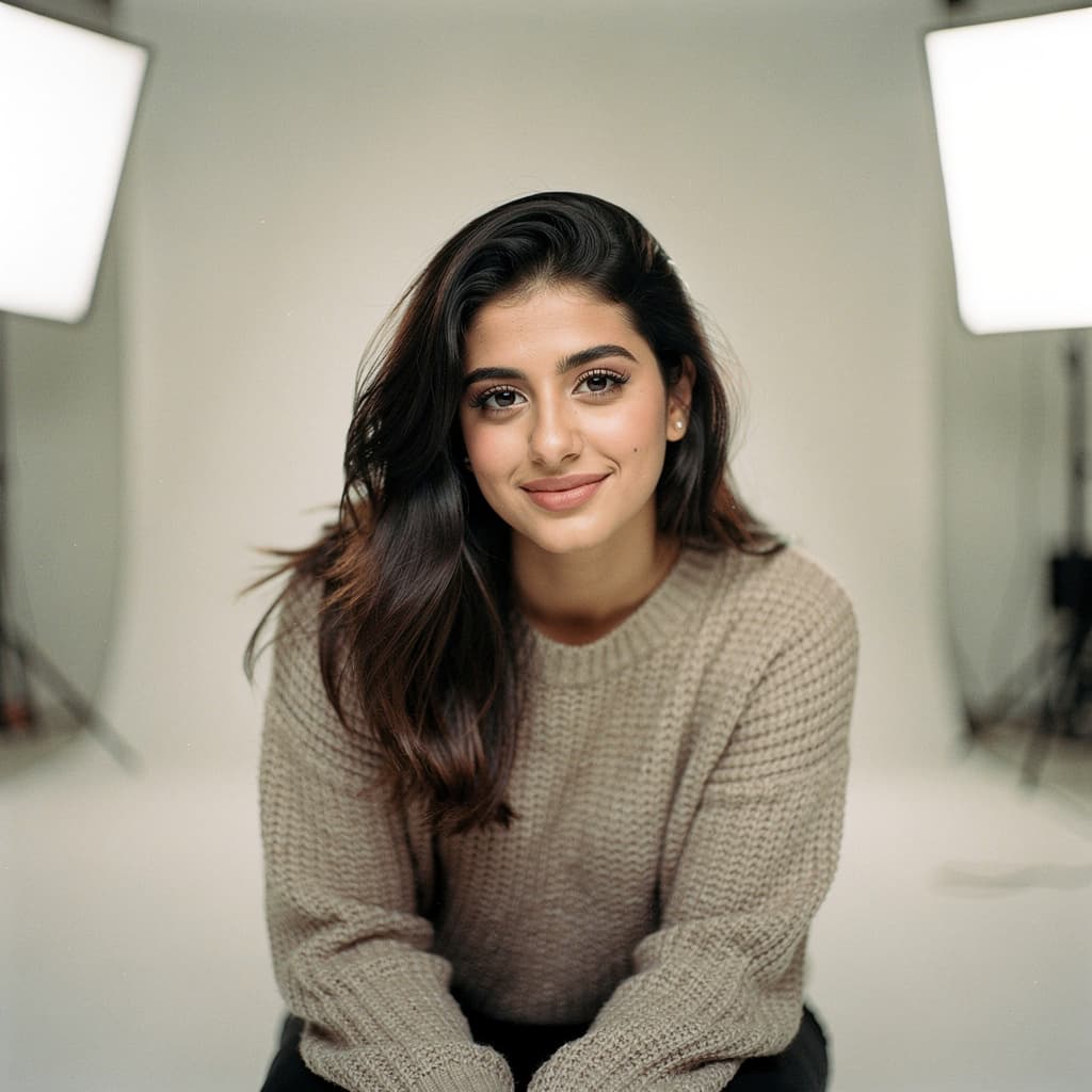 AI generated: lebanese (22:1. 3) year old (woman:1. 1) with (dark:1. 2) hair half (naked:1. 1) in open room with t...