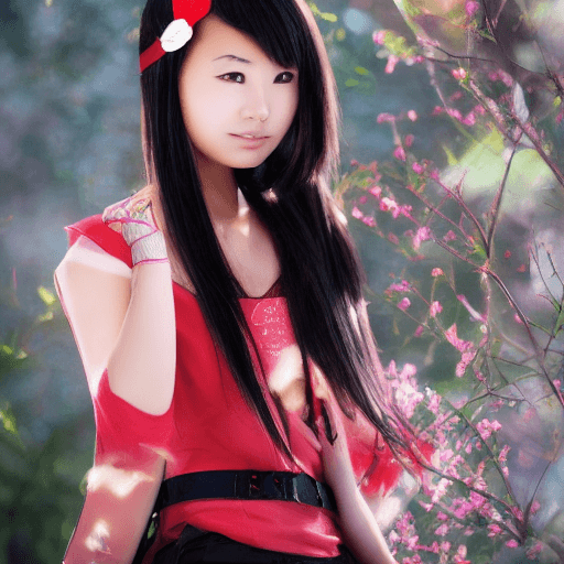 AI generated: Asian girl. Cute. Realistic. Hero.