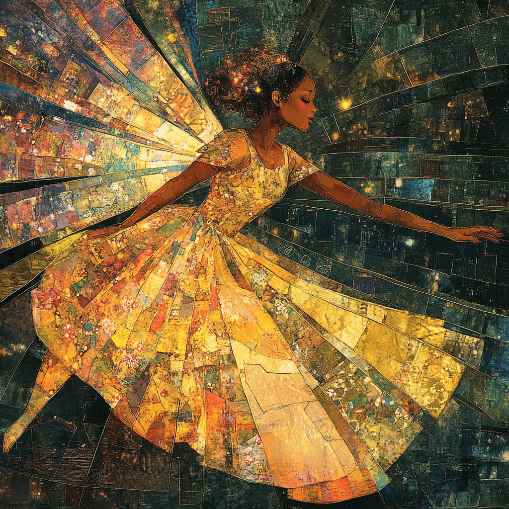 AI generated: ((((style of Jerry Pinkney)))), luminous horizontal line in the center of the image, (lying on the l...