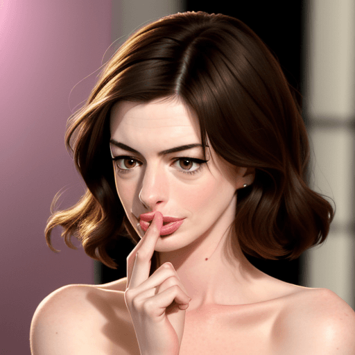 AI generated: Anne Hathaway blowing a kiss