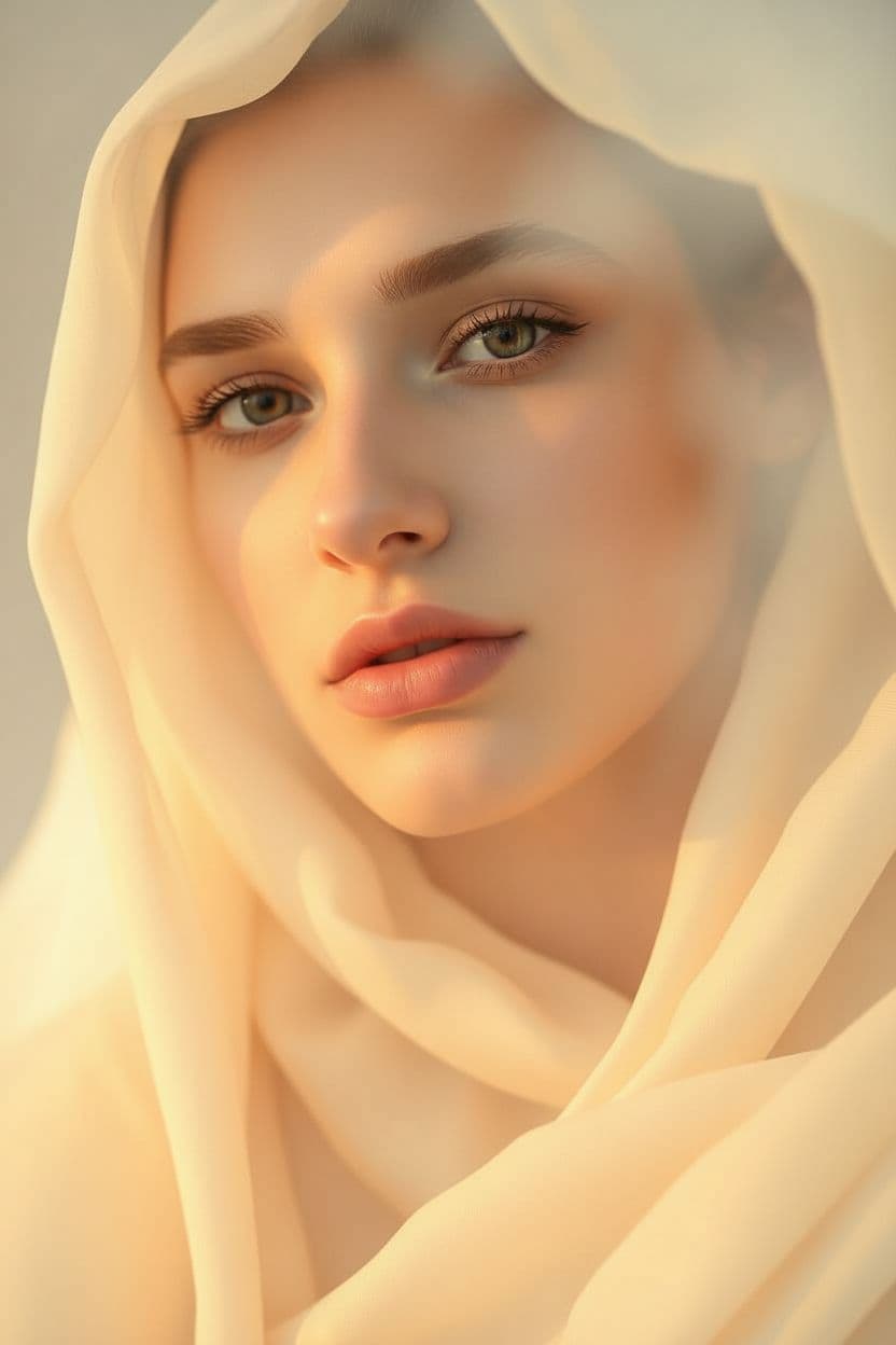 AI generated: "Original: "Image is high resolution close-up portrait photograph. Featuring a beautiful stylish lit...