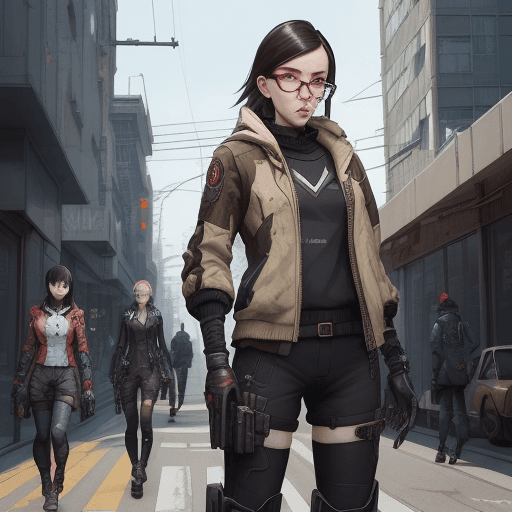 AI generated: Half Life style fashion in the streets of sunny vancouver::1, guerilla group, gall laboratories::1 p...