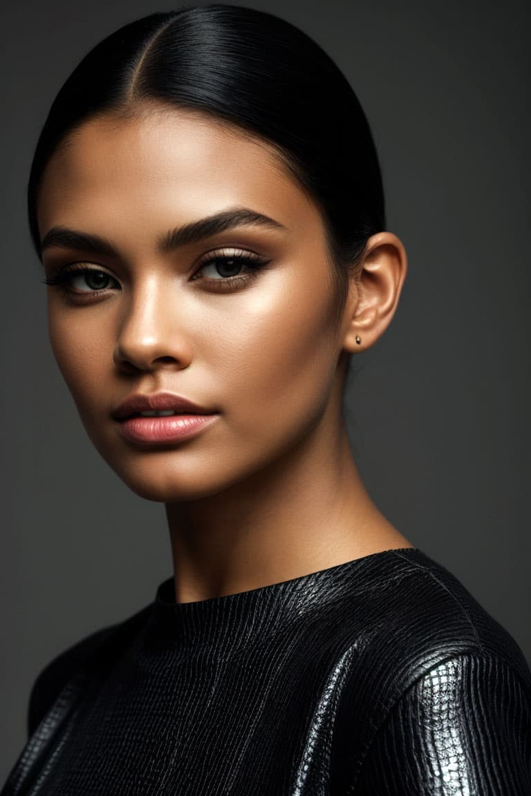 AI generated: woman, black, studio, portreit, 