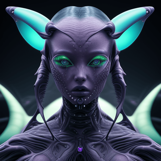 AI generated: metamorphosis, alien fashion editorial, avant-garde hyper futuristic surreal fashion, extreme detail...