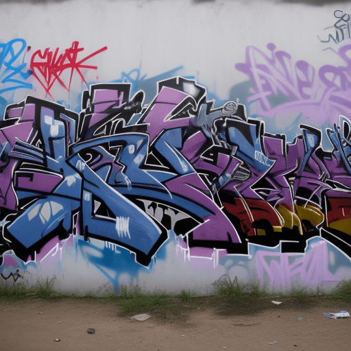 AI generated: graffitti of a group of rapper with weapons
