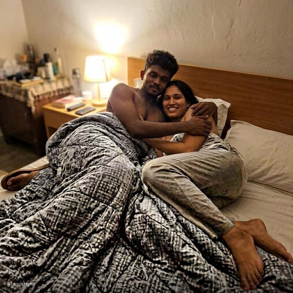 AI generated: Couple full Naket body show in bed 