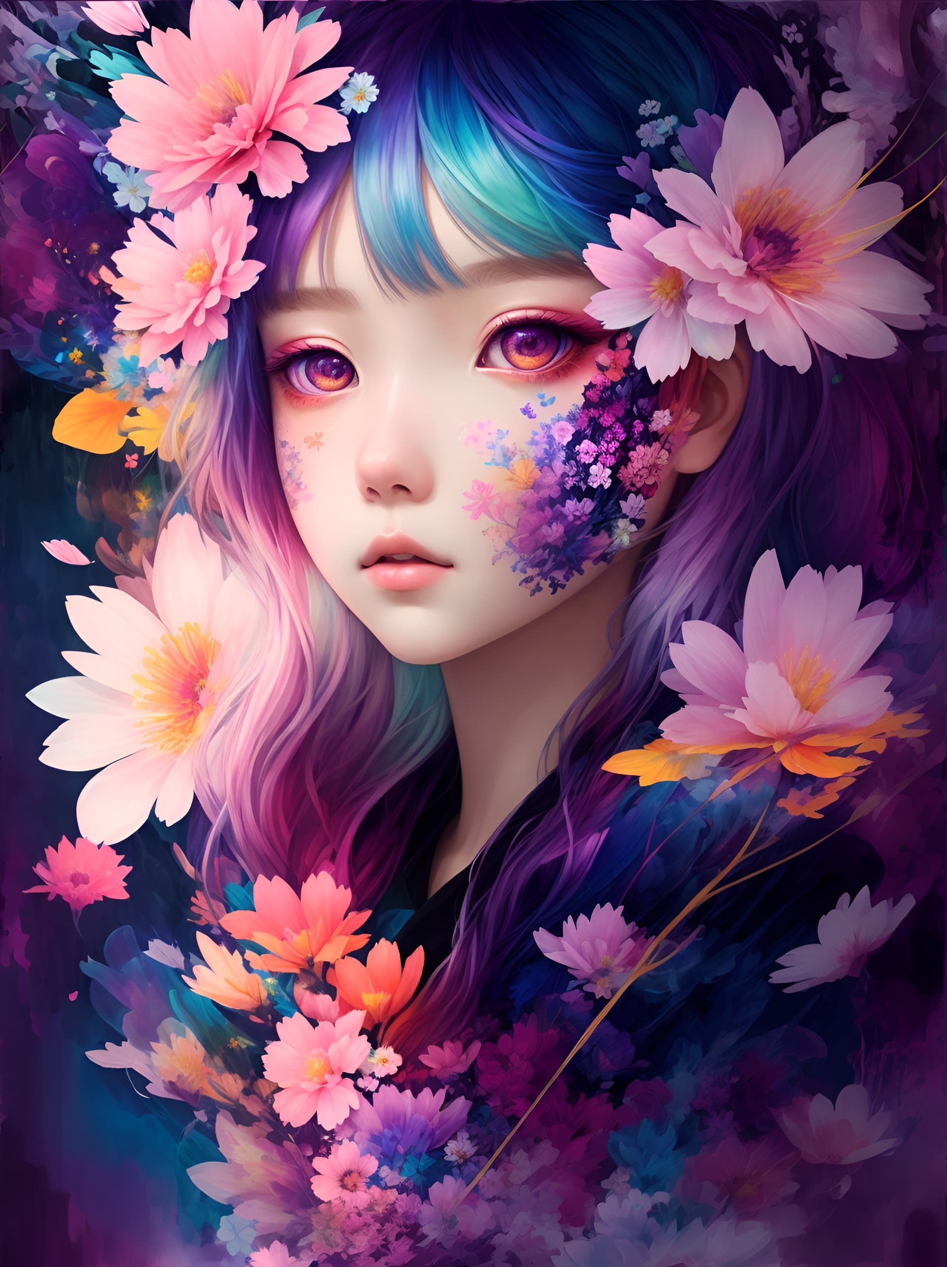 AI generated: ambient light, masterpiece, ultra-high quality, (ultra detailed original illustration), (1girl, uppe...