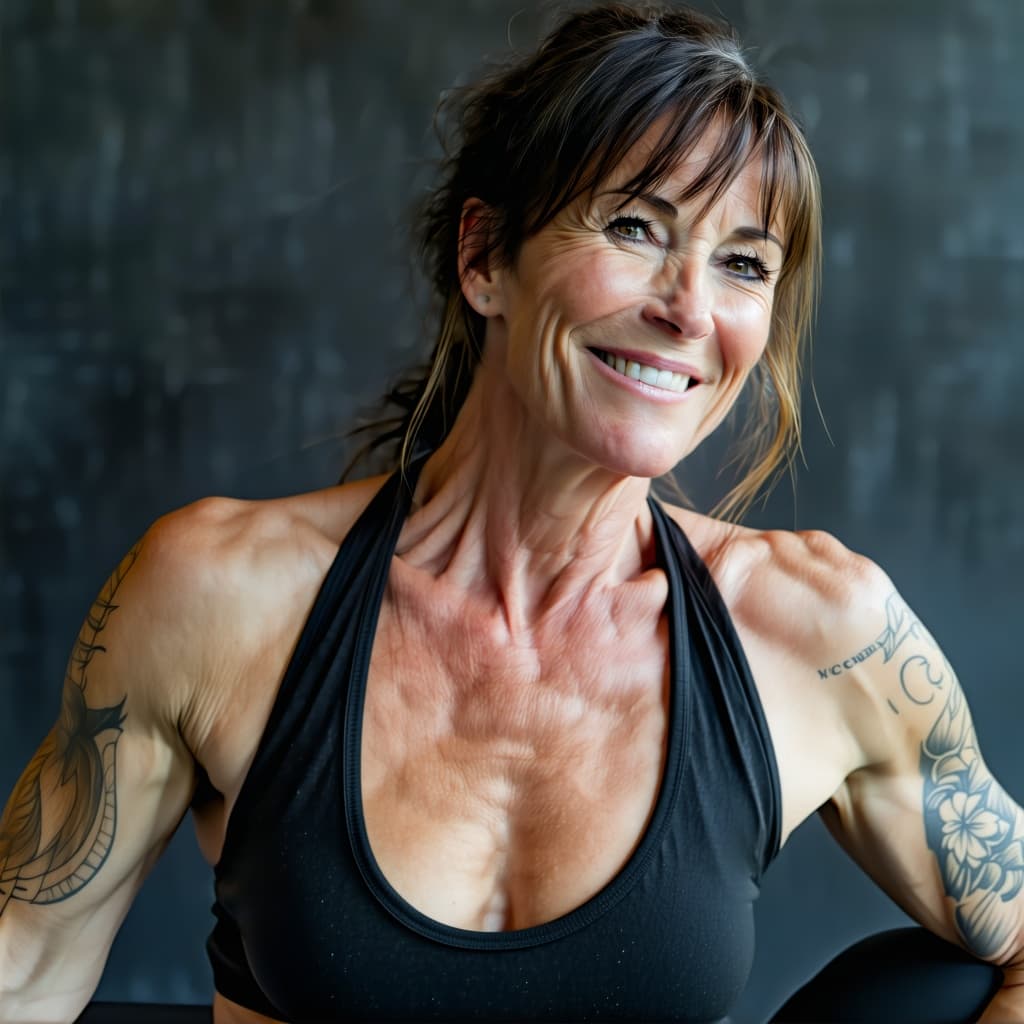 AI generated: Victoria “Vicky” Harris is 43 and she flirts like she’s daring the room to keep up. Widow, housewife...