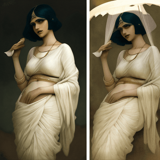 AI generated: woman in white saree is a great fashion shot, in the style of katia chausheva, raphael kirchner, pho...