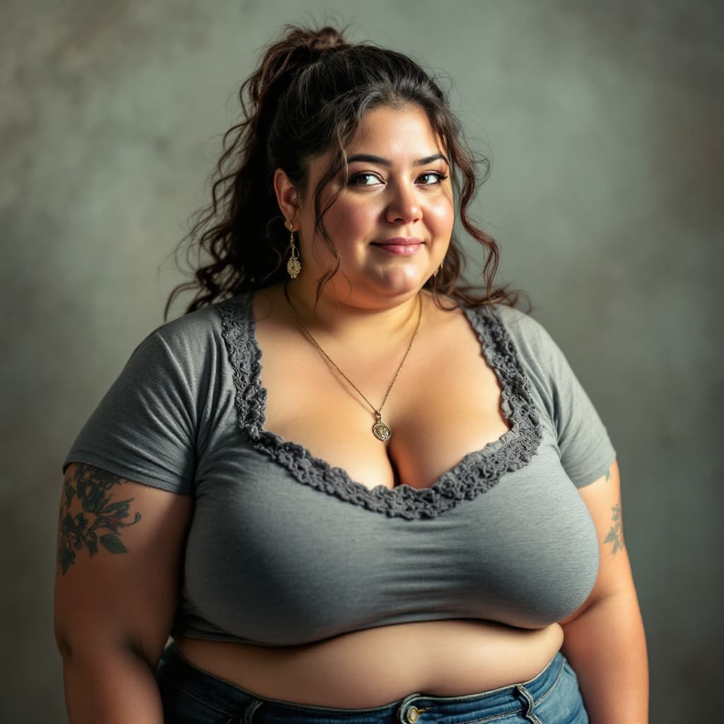 AI generated: Overweight woman 
