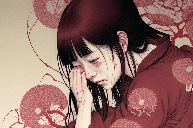 AI generated: Woman crying, artwork by Takato Yamamoto and Chika Yamada, very detailed, realistic, hyperrealistic,...