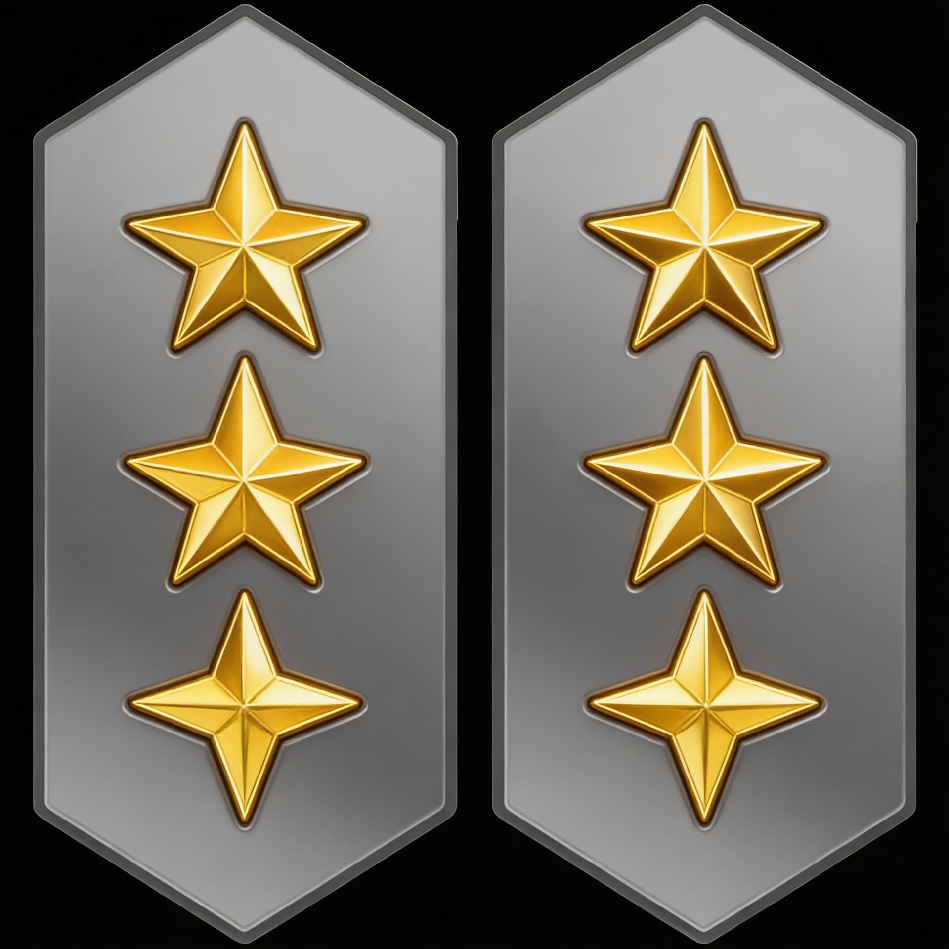 AI generated: Create a Sci-Fi uniform Rank patch. Use the Reference image 1 and create a two patches side by side....