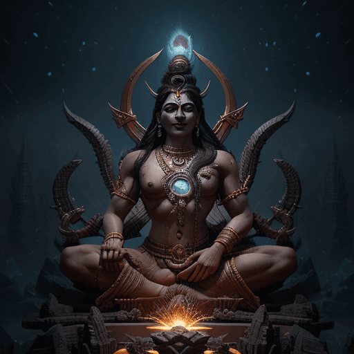 AI generated: shiva divine power destroy universe, trending on artstation, sharp focus, studio photo, intricate de...