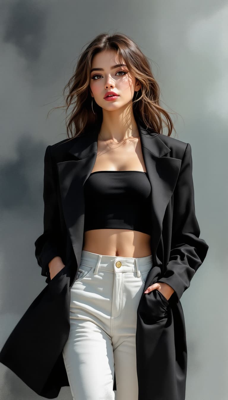 AI generated: Usando hiper-realismo a ponto de ser um pouco irreal usando ArsMJStyle Watercolor. Uma imagem de bai...