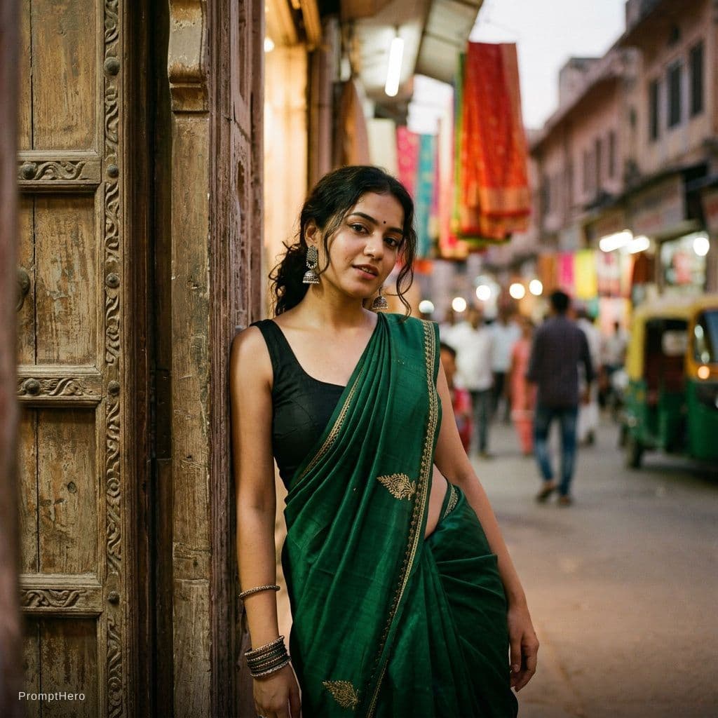 AI generated: Create a sexy girl in india style. and look like sexy.
