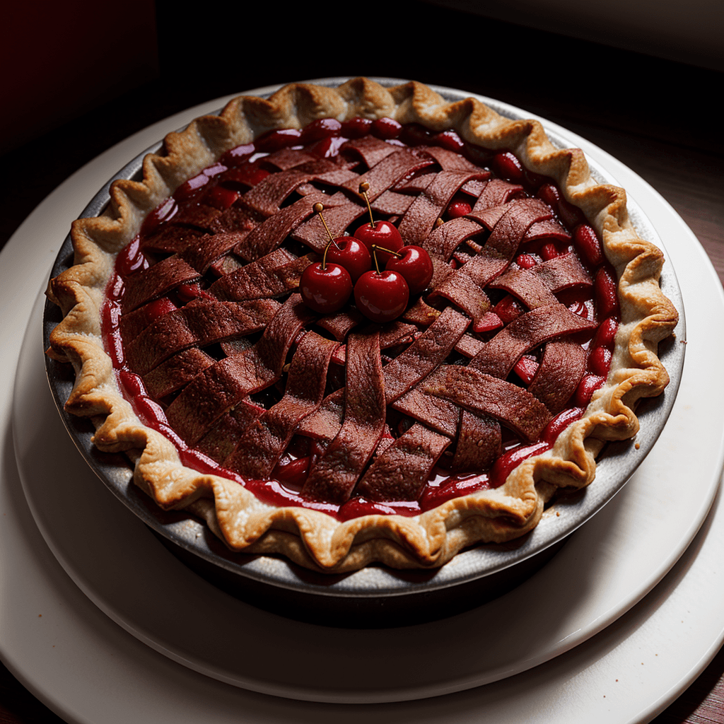 AI generated: Food photography, cherry pie, in a luxurious Michelin kitchen style, studio lighting, depth of field...