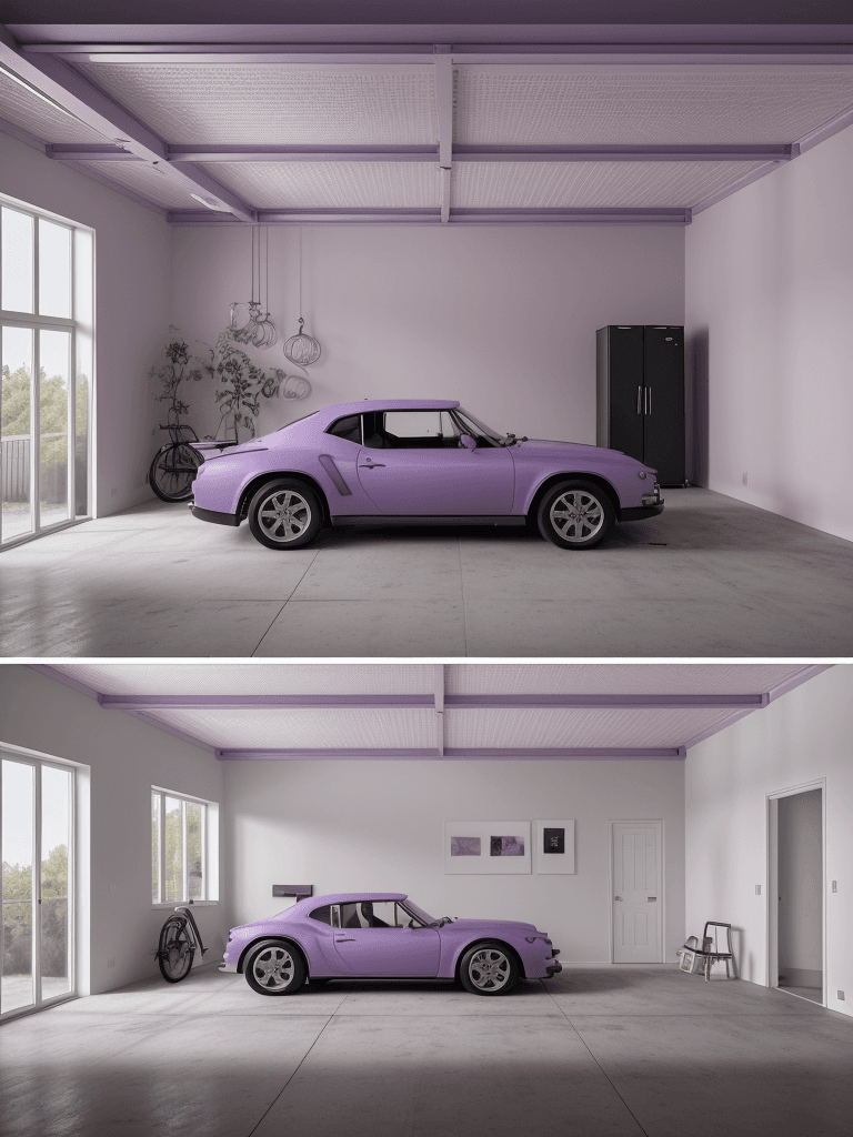 AI generated: High resolution photography interior design, modern garage, modern furniture and decoration, high ce...