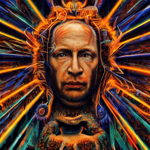 AI generated: hell hyper - realistic, sharp focus, depth of field, hyper - detailed visionary art, symmetric, hell...