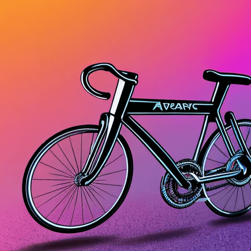 AI generated: A time trial bike, aerodynamic, in synthwave sci-fi setting, synthwave , artstation, intricate detai...