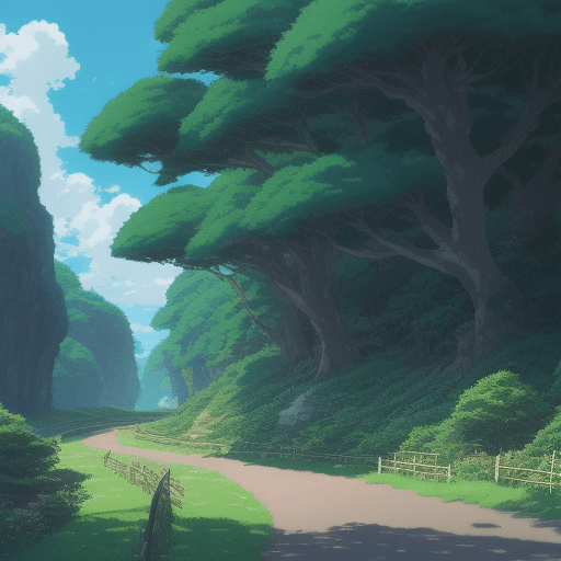 AI generated: Full color, 8k, realistic, photo, hi-res, landscape, (Anime), studio ghibli style,