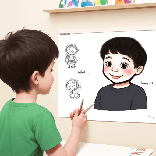 AI generated: Children's illustrations of a Child Being Praised by an Adult for Good Behavior