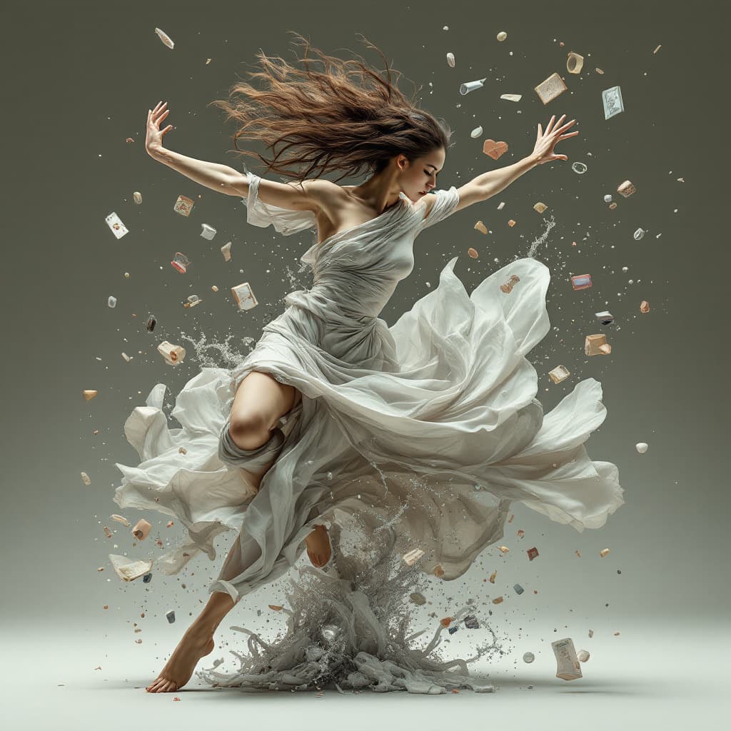 AI generated: A powerful gravity dancer, her form flowing with a sense of grace that defies the very nature of the...