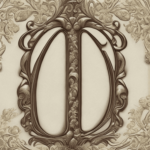 AI generated: New alphabet, rococo style
