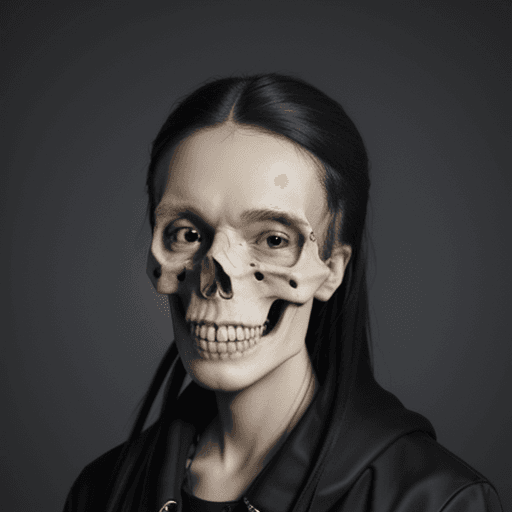 AI generated: skull, 
drill music art for a playlist (no people)
