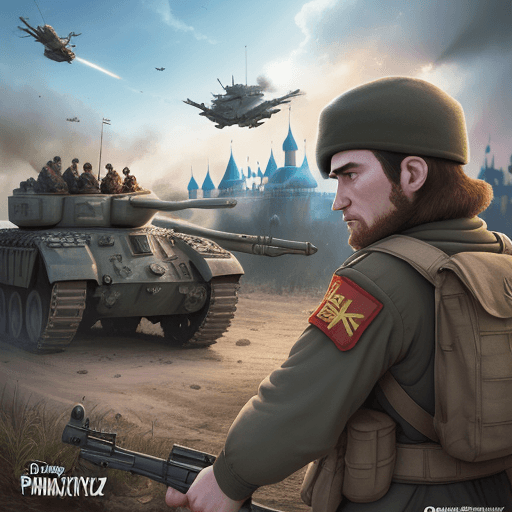 AI generated: Battle of Grozny, Disney Pixar movie cover style, Chechen war, Disney, Pixat, movie cover
