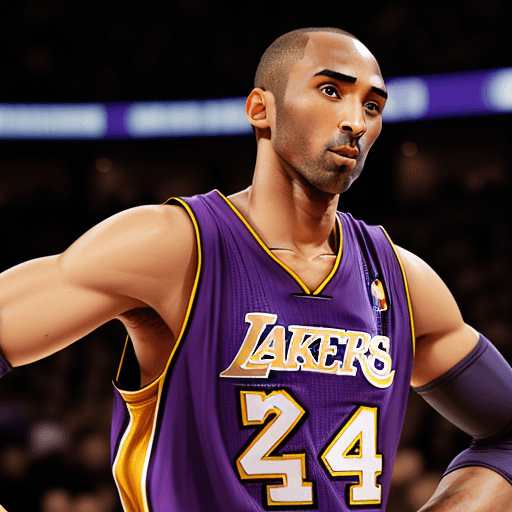 AI generated: image of kobe bryant with fist clenched 